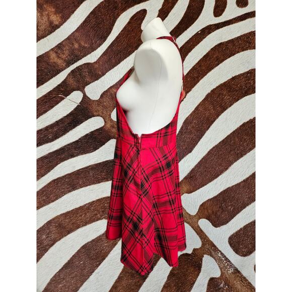 Scooby-Doo The Hex Girls Skirtall Dress Sz S Red Black Plaid Hot Topic - Picture 3 of 5